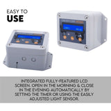 Coop & Hutch Accessories: Chicken Coop Door with Digital LCD Screen to manage Timer and Sensor
