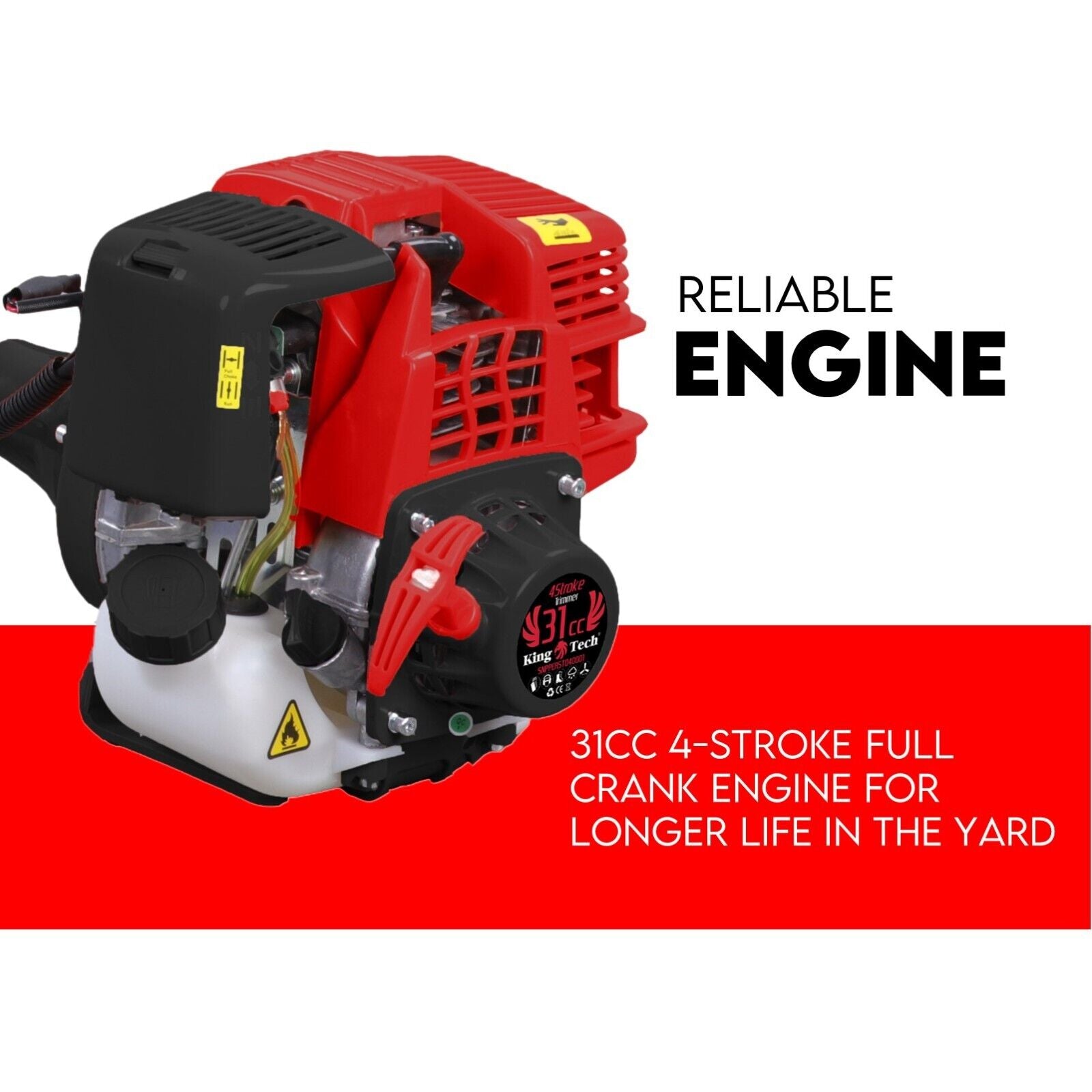 Lawn Rollers: 4 STROKE Curved Split Shaft Line Trimmer Garden Lawn Whipper Snipper