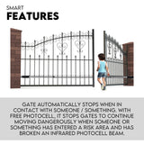 Fence & Gate Accessories: Double Swing Gate Opener Automatic Full Solar Power Kit Remote Control