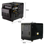 Diesel Generator Single Phase 8.4kw Rated Diesel 6kw 13hp Portable 6 outlets