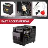 Diesel Generator Single Phase 8.4kw Rated Diesel 6kw 13hp Portable 6 outlets