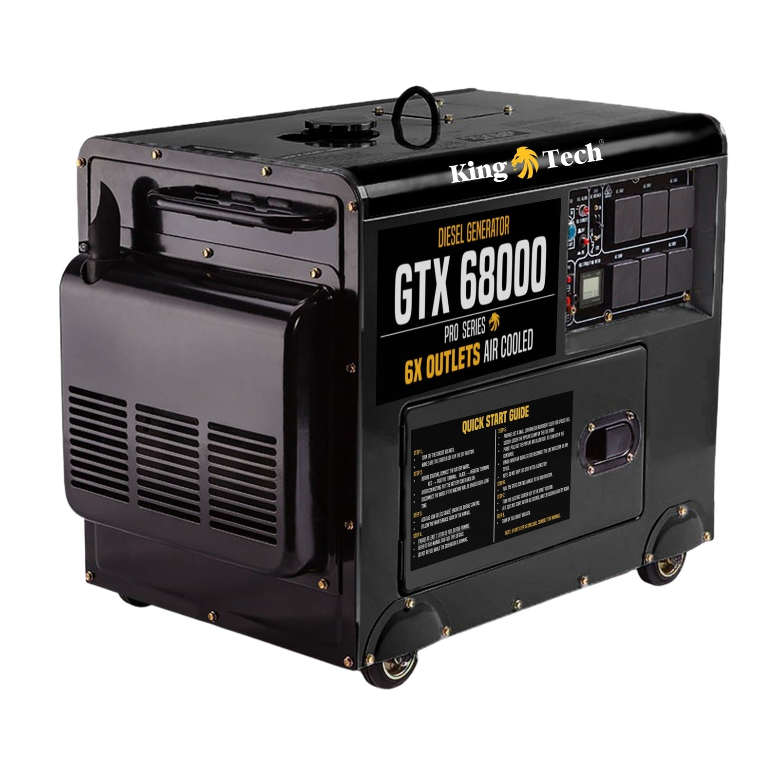 Generators: Diesel Generator Single Phase 8.4kw Rated Diesel 6kw 13hp Portable