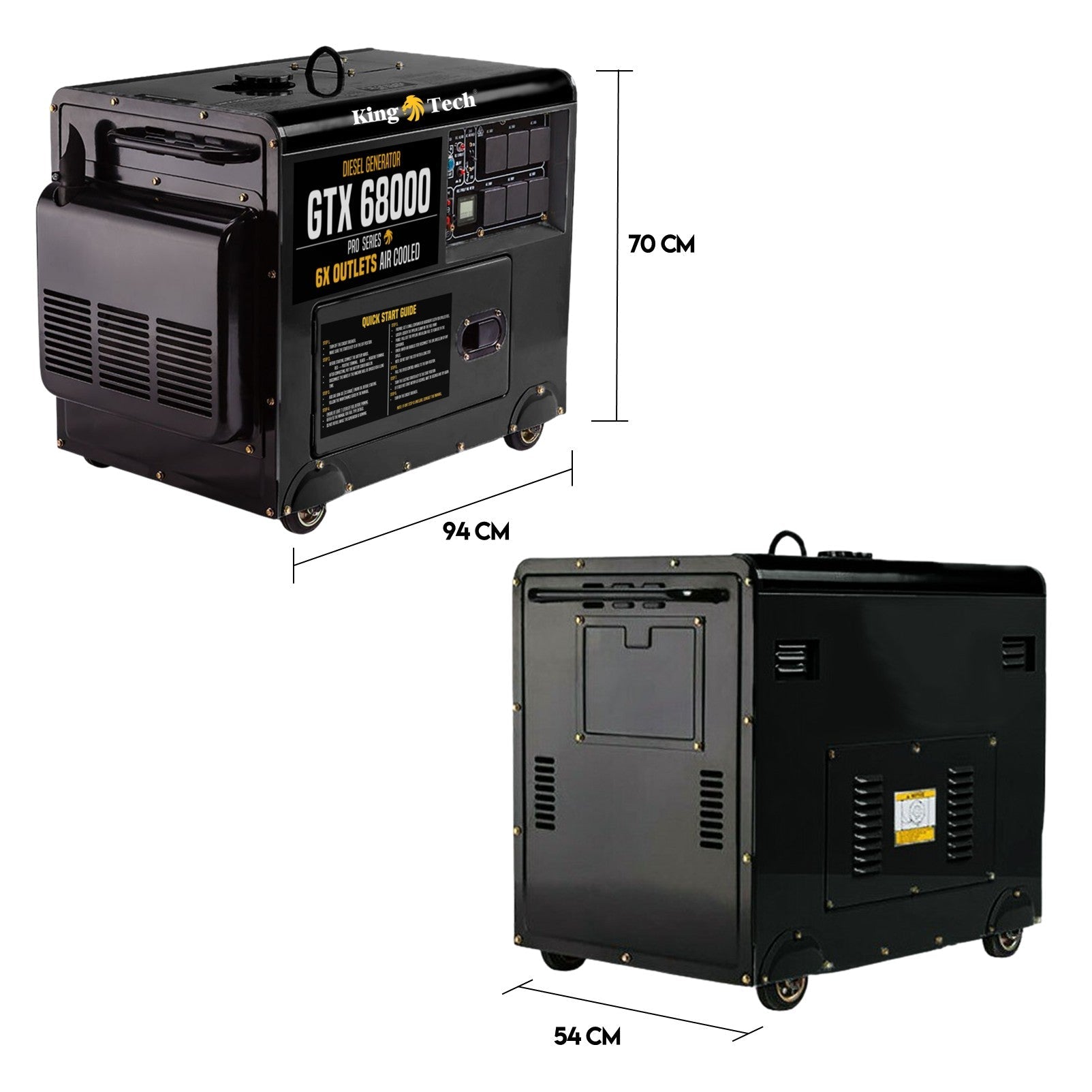 Generators: Diesel Generator Single Phase 8.4kw Rated Diesel 6kw 13hp Portable