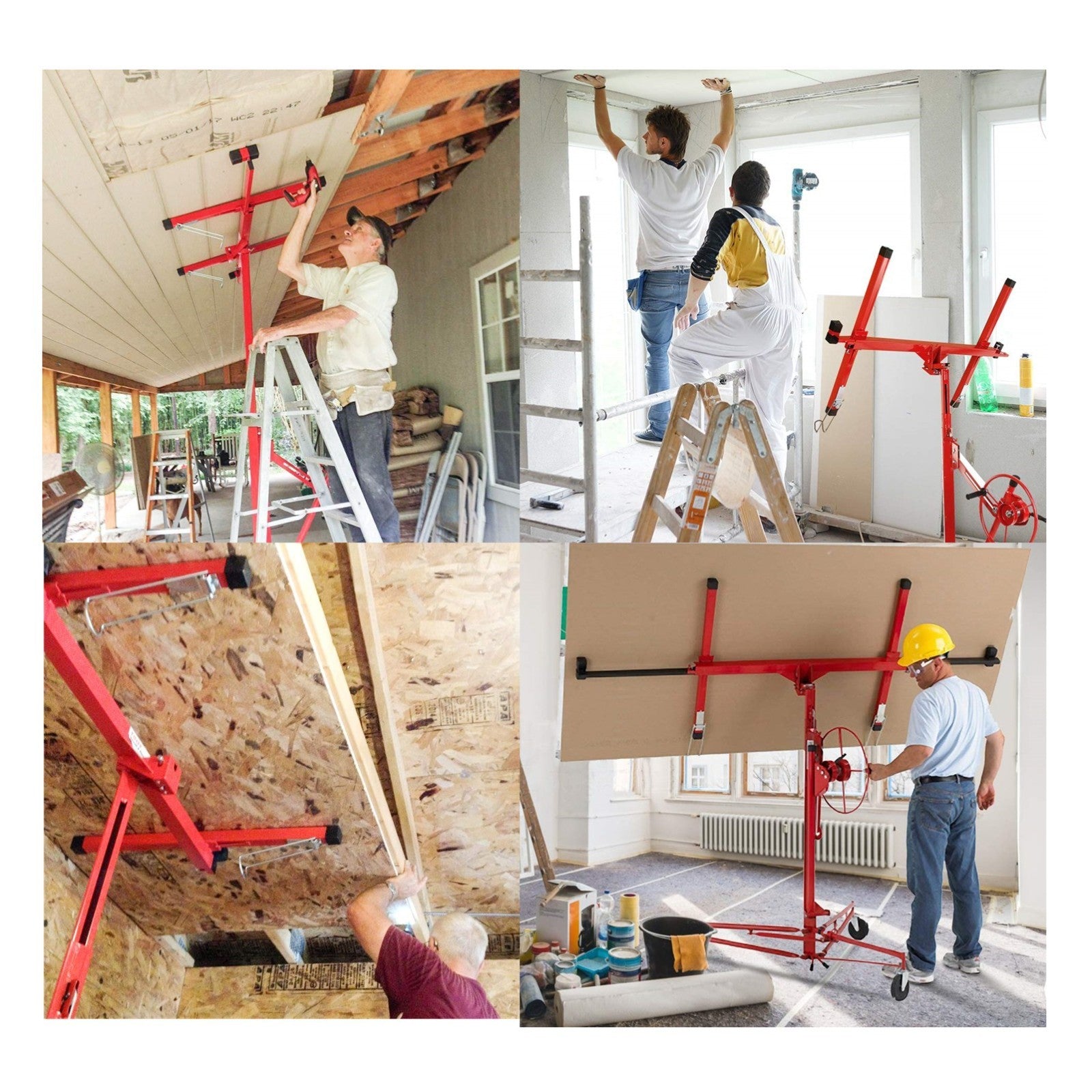 Lifts & Hoists: 16FT Drywall Gyprock Panel Lifter Plaster Board Sheet Hoist Lift Plasterboard