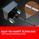 270kg Steel Dump Cart for Ride on Mower ATV Metal Garden Trailer