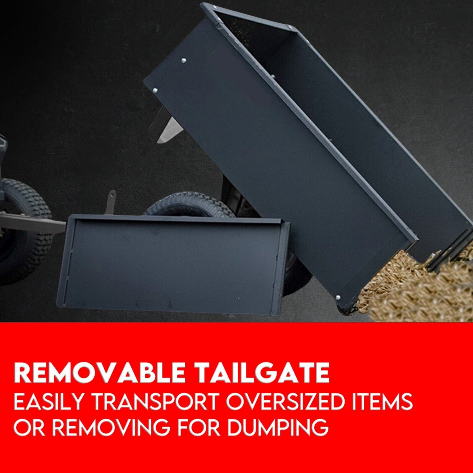 Kid's Tables, Chairs & Seats: Steel Dump Cart Garden Tipping Trailer