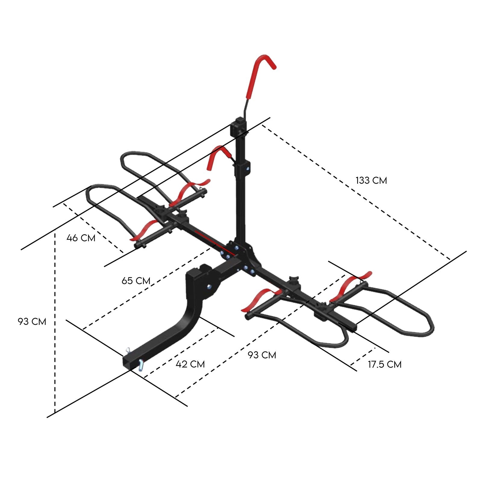 Bicycle Stands & Storage: 2 Bike Rack for Car SUV Rear Bicycle Holder Carrier Hitch Mount Platform Holder