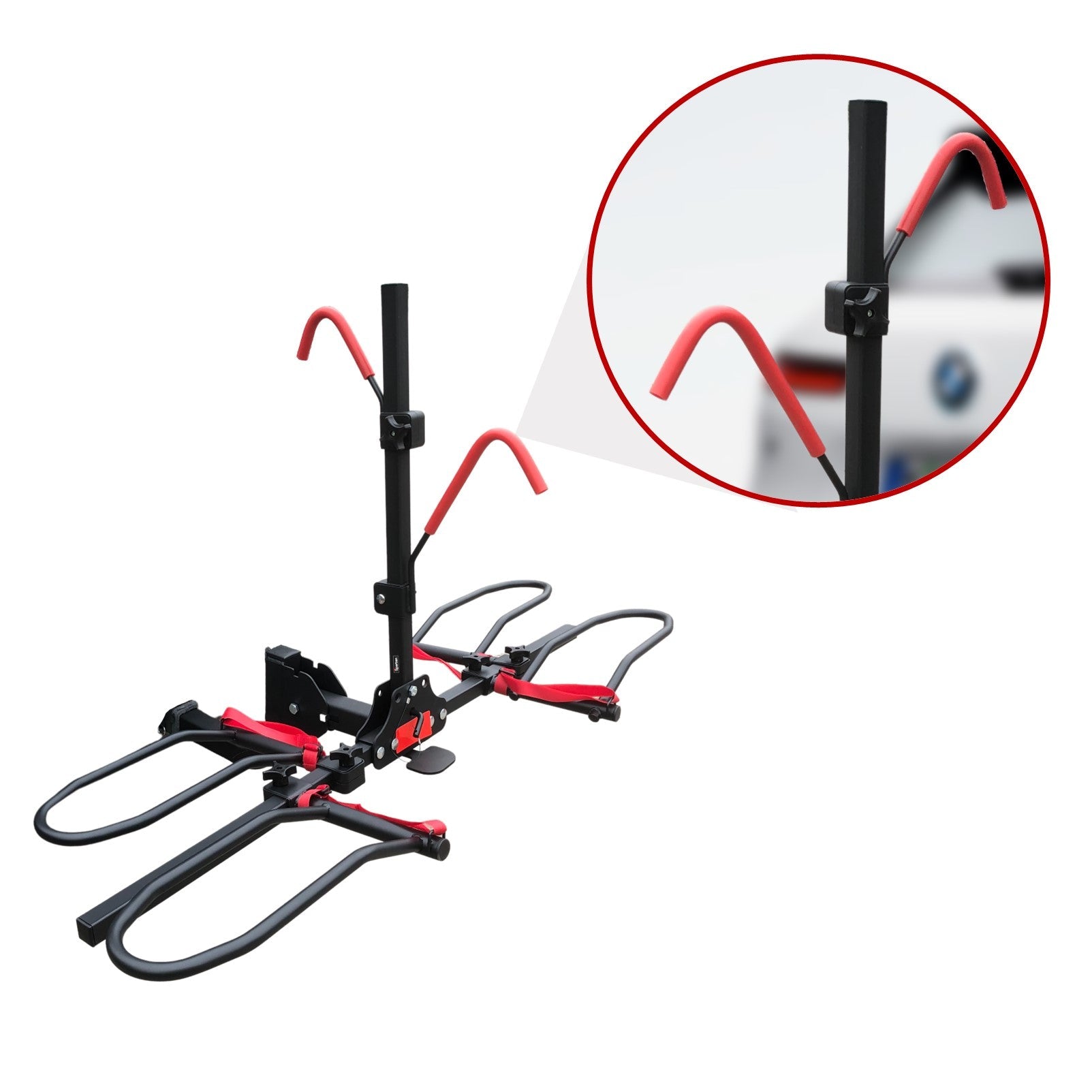 Bicycle Stands & Storage: 2 Bike Rack for Car SUV Rear Bicycle Holder Carrier Hitch Mount Platform Holder