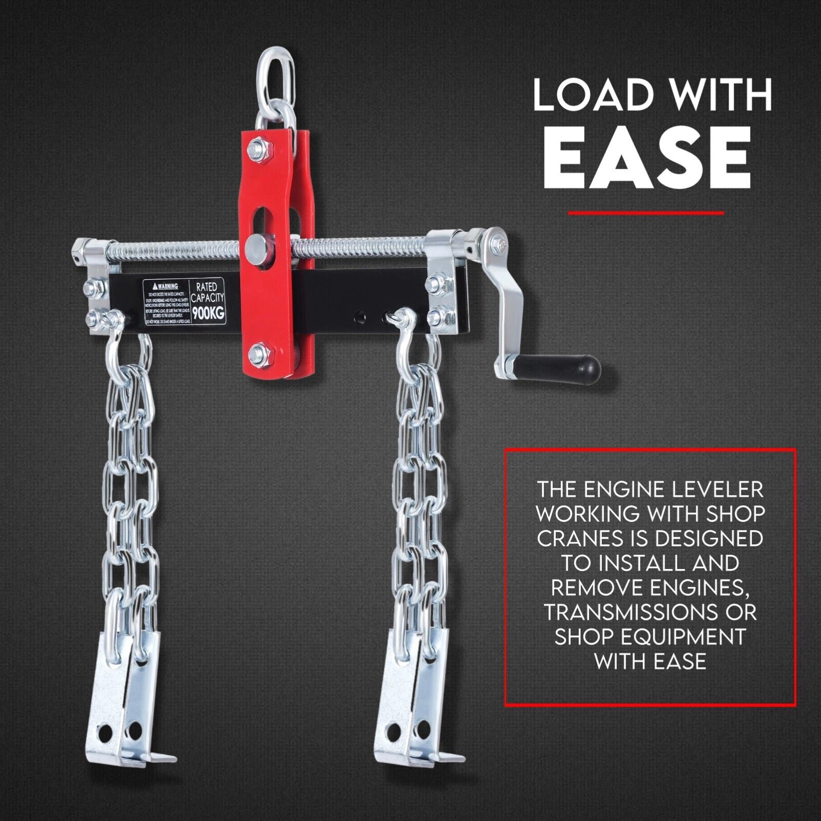Automotive Gauges: Engine Leveler Balancer 907kg Load Shop Crane Hoist Chain Lift Loading Leveller