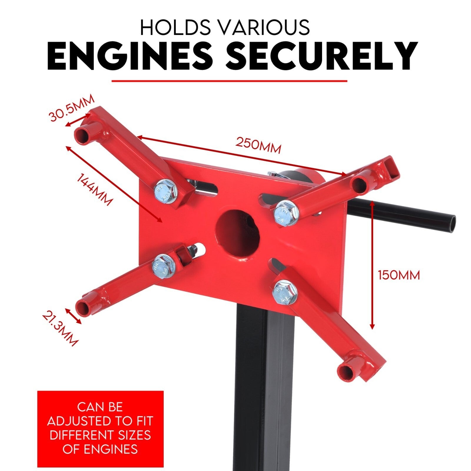 Engine Stand H Frame 450kg 1000lb Industrial Workshop Cars Auto Motor 4 Wheels