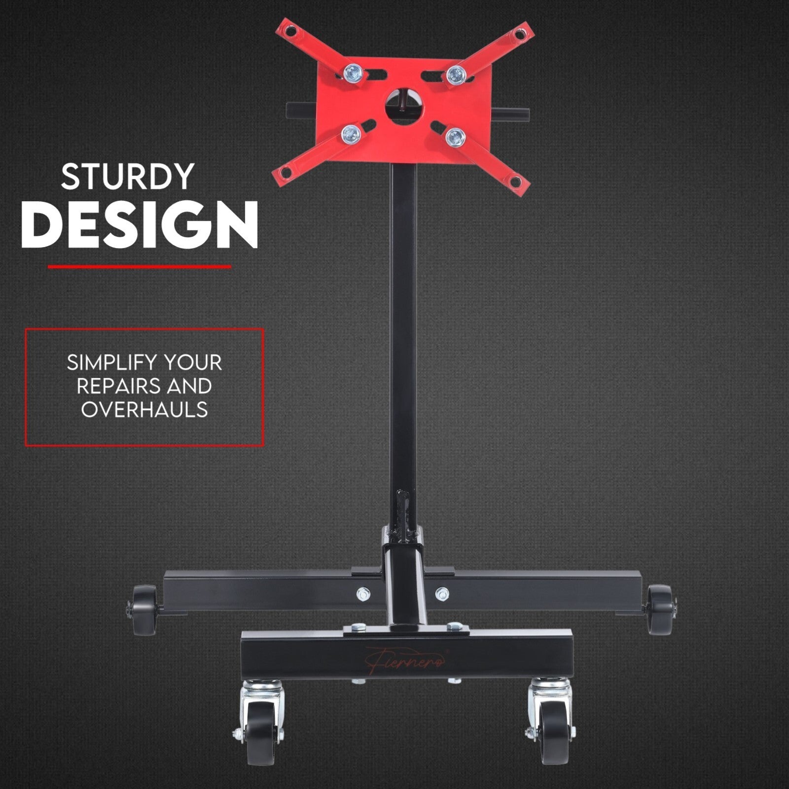 Engine Stand H Frame 450kg 1000lb Industrial Workshop Cars Auto Motor 4 Wheels