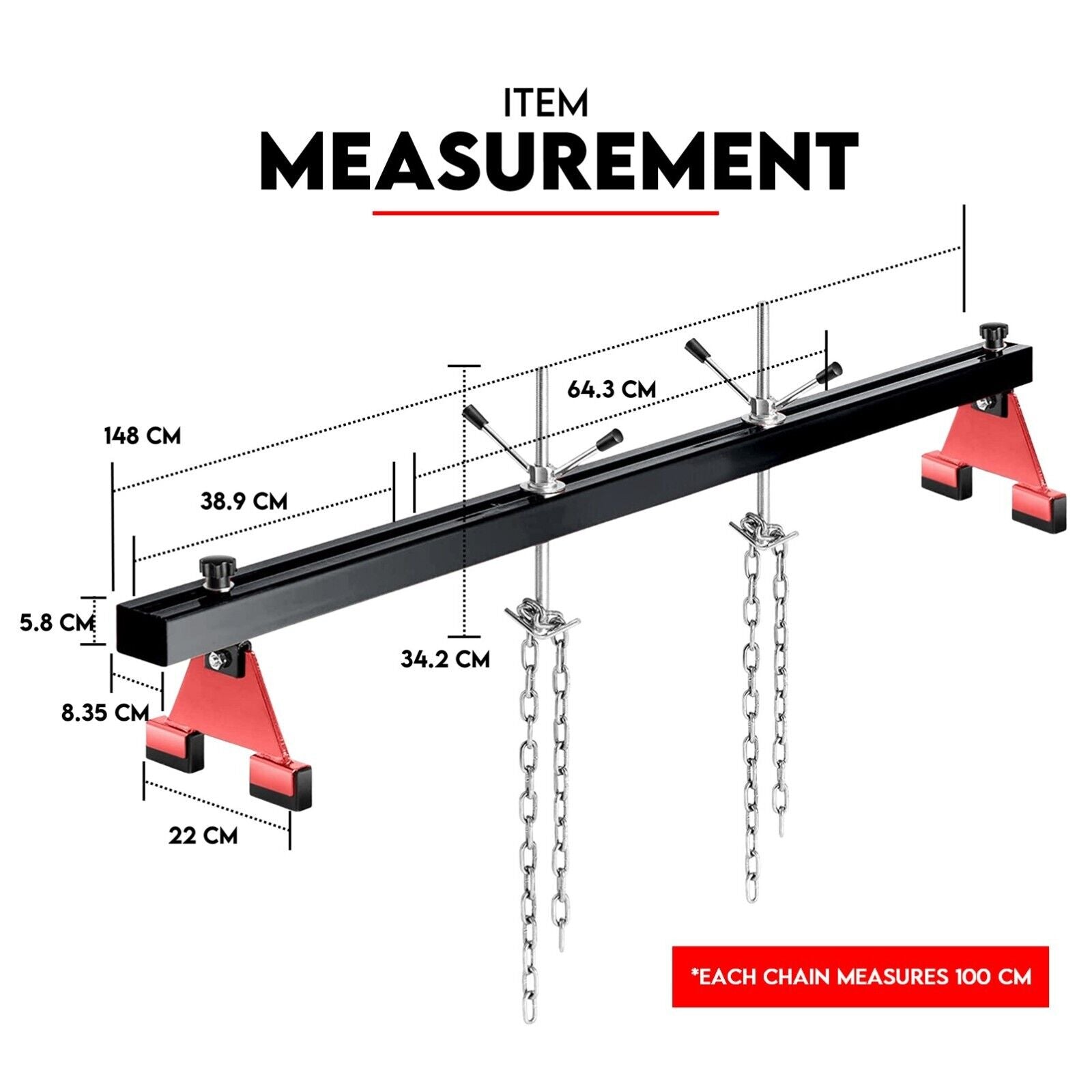 Automotive Repair & Speciality Tools: Engine Support Bar Engine Load Leveler 1100 Lbs Transmission w/ Dual Hook