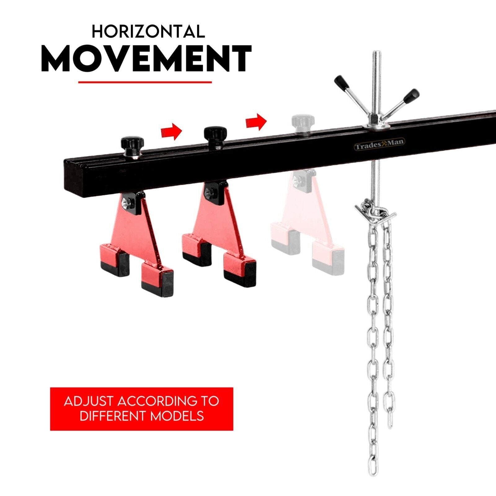 Automotive Repair & Speciality Tools: Engine Support Bar Engine Load Leveler 1100 Lbs Transmission w/ Dual Hook