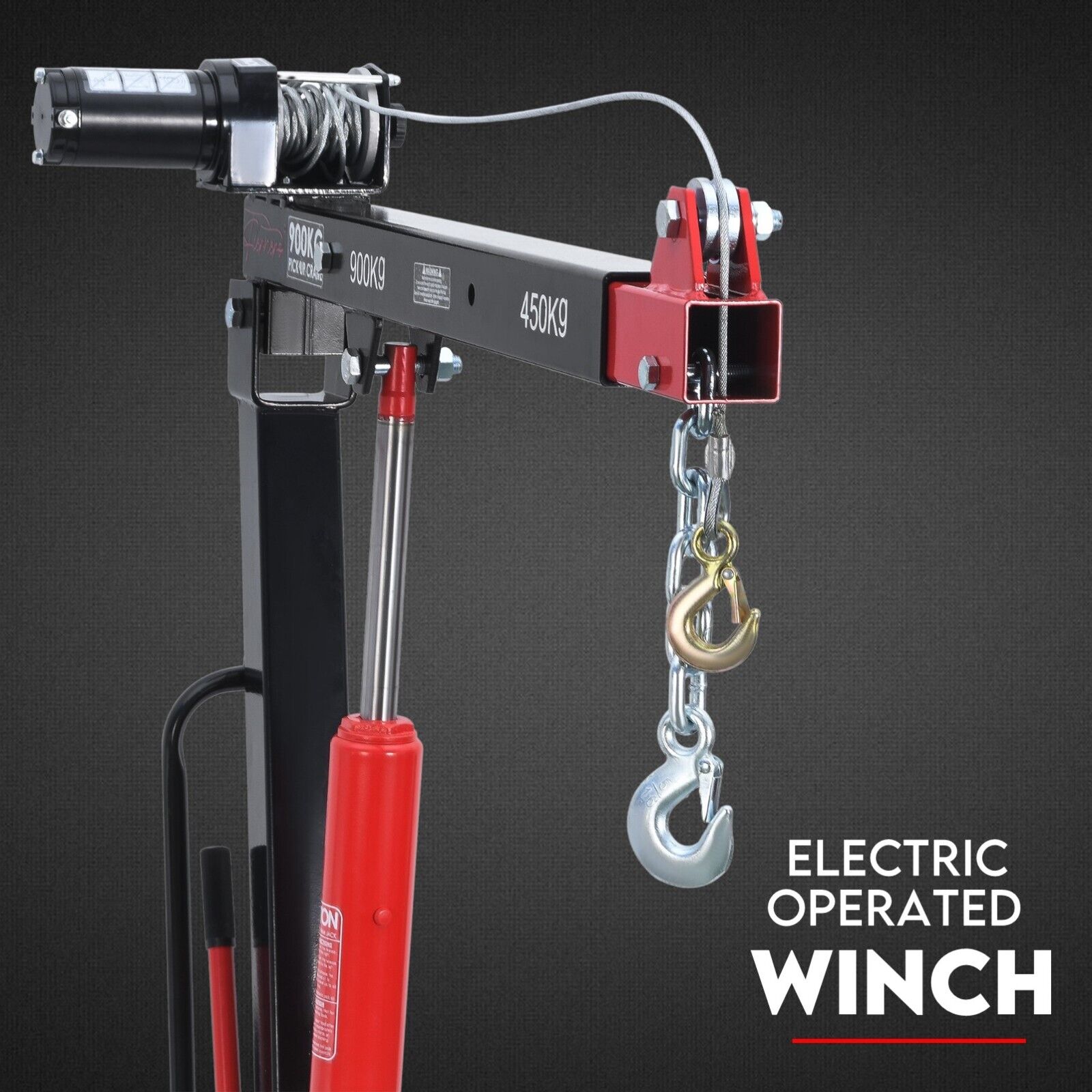 Automotive Lifts & Hoists: 900kg Swivel Hydraulic Crane Hoist 12V Electric Jack