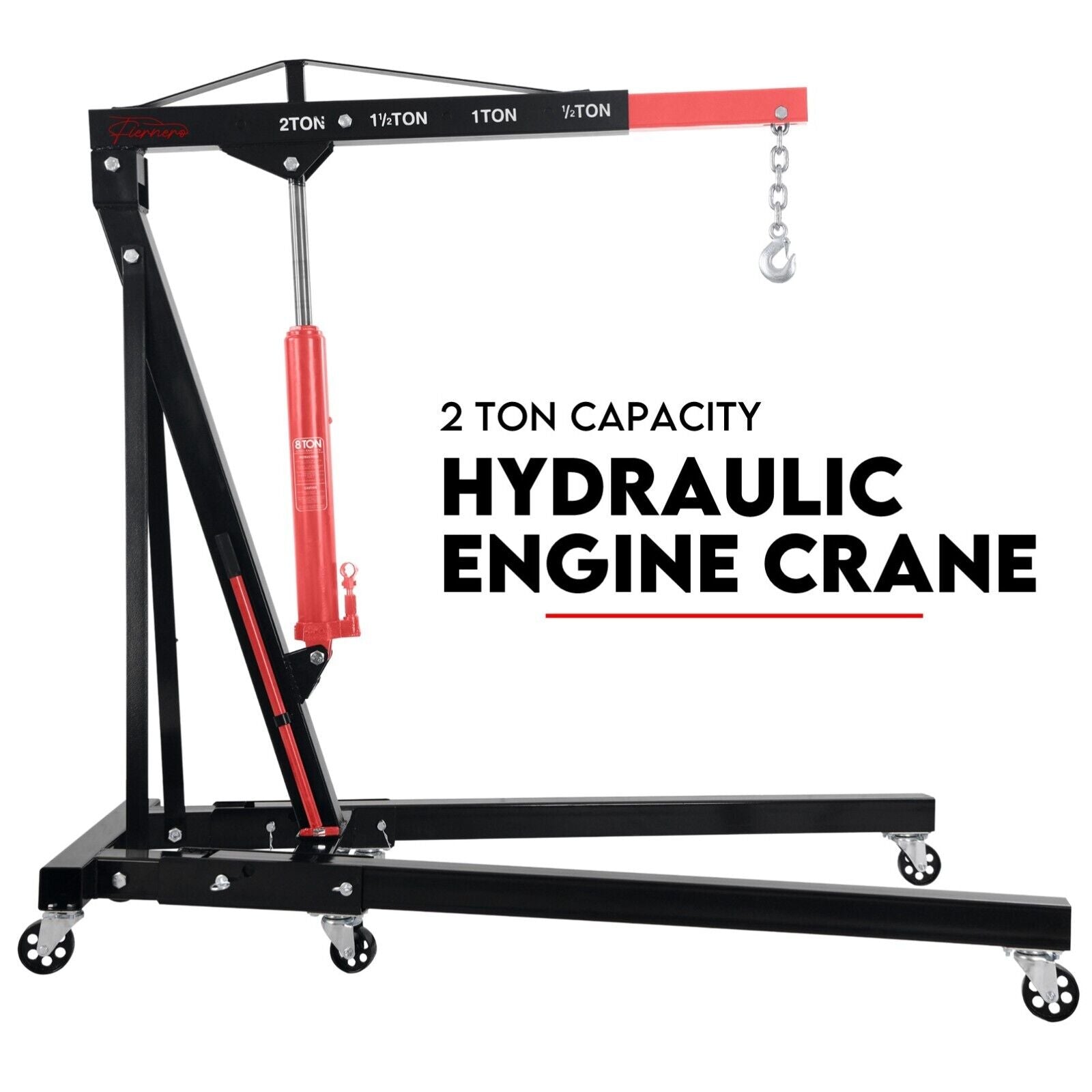 Lifts & Hoists: 2 Ton Hydraulic Engine Crane Folding Hoist Stand Mobile Garage Workshop