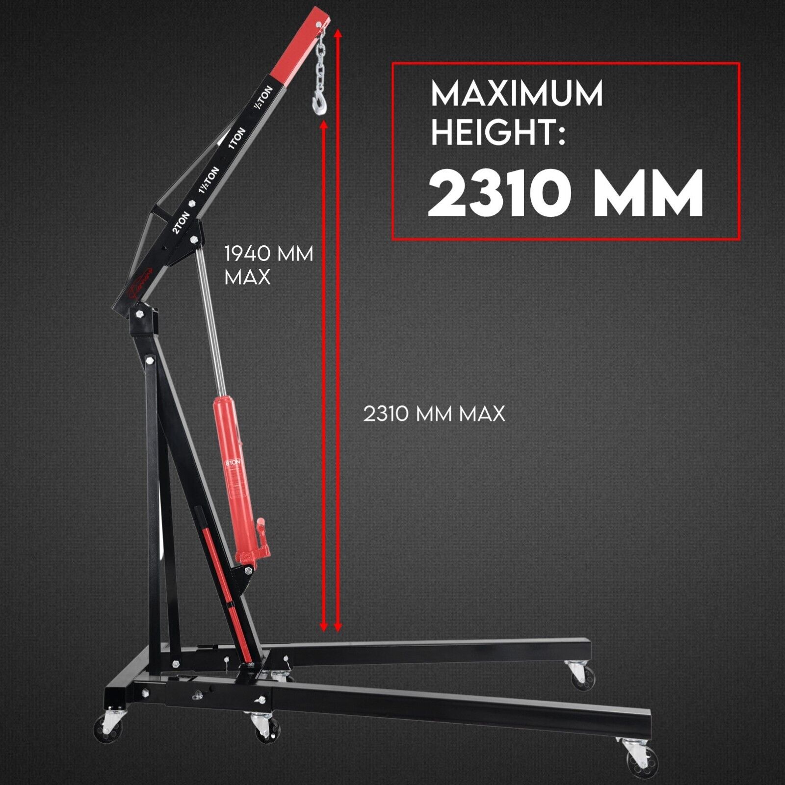 Lifts & Hoists: 2 Ton Hydraulic Engine Crane Folding Hoist Stand Mobile Garage Workshop