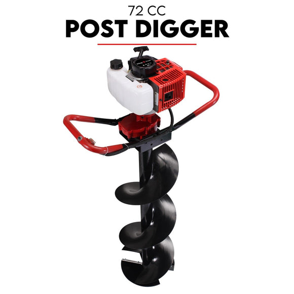 Post Hole Digger 72cc Earth Auger Fence Borer Garden Multiple Drills Bit