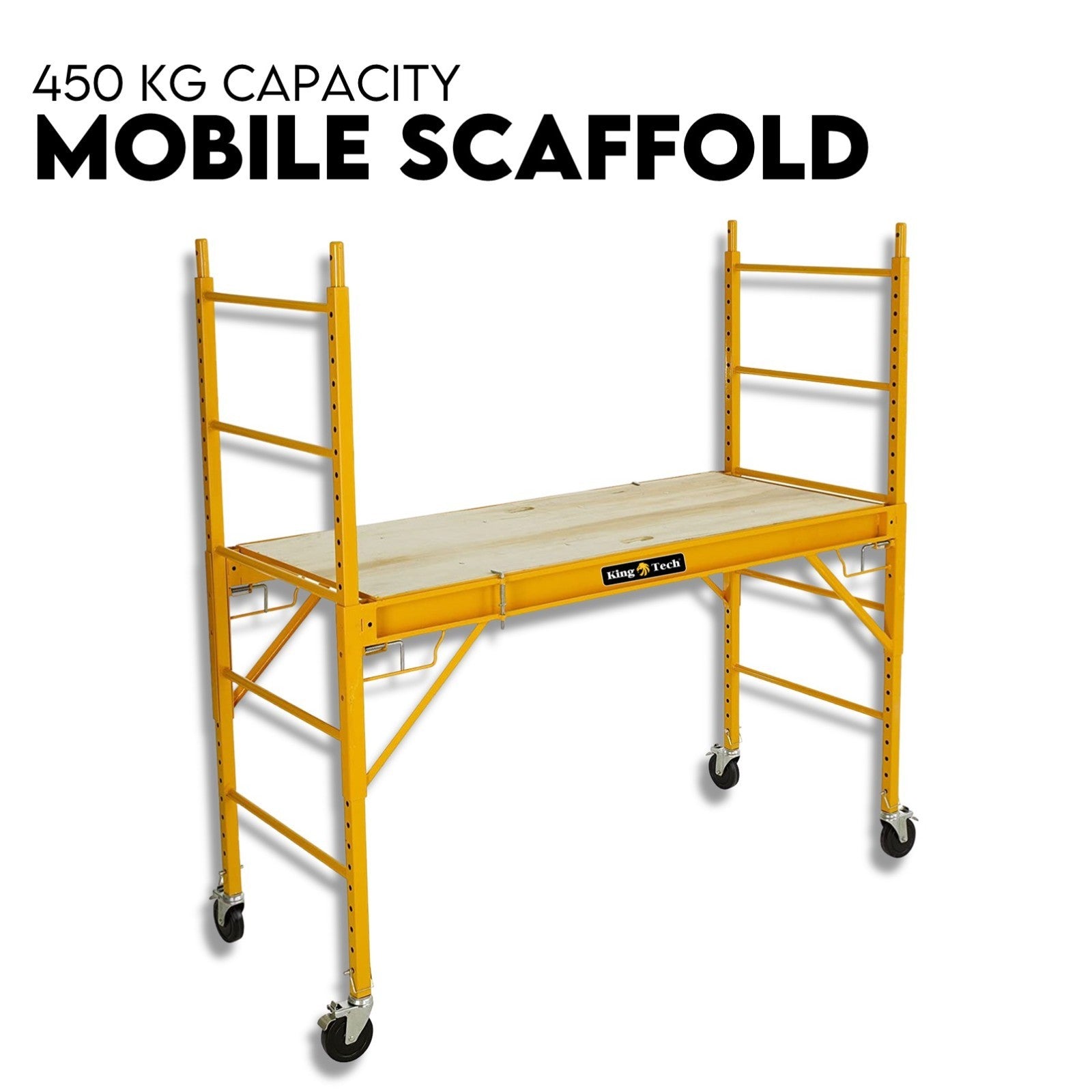 Ladders & Scaffolding: 450kg Mobile Scaffold Ladder Scaffolding Platform Portable Ladder Work Safety