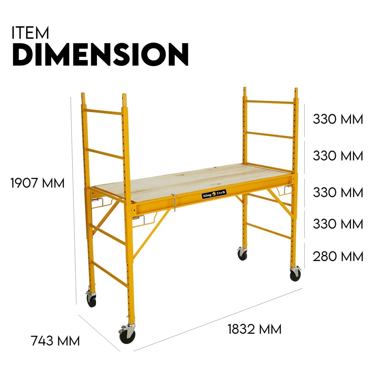 Ladders & Scaffolding: 450kg Mobile Scaffold Ladder Scaffolding Platform Portable Ladder Work Safety
