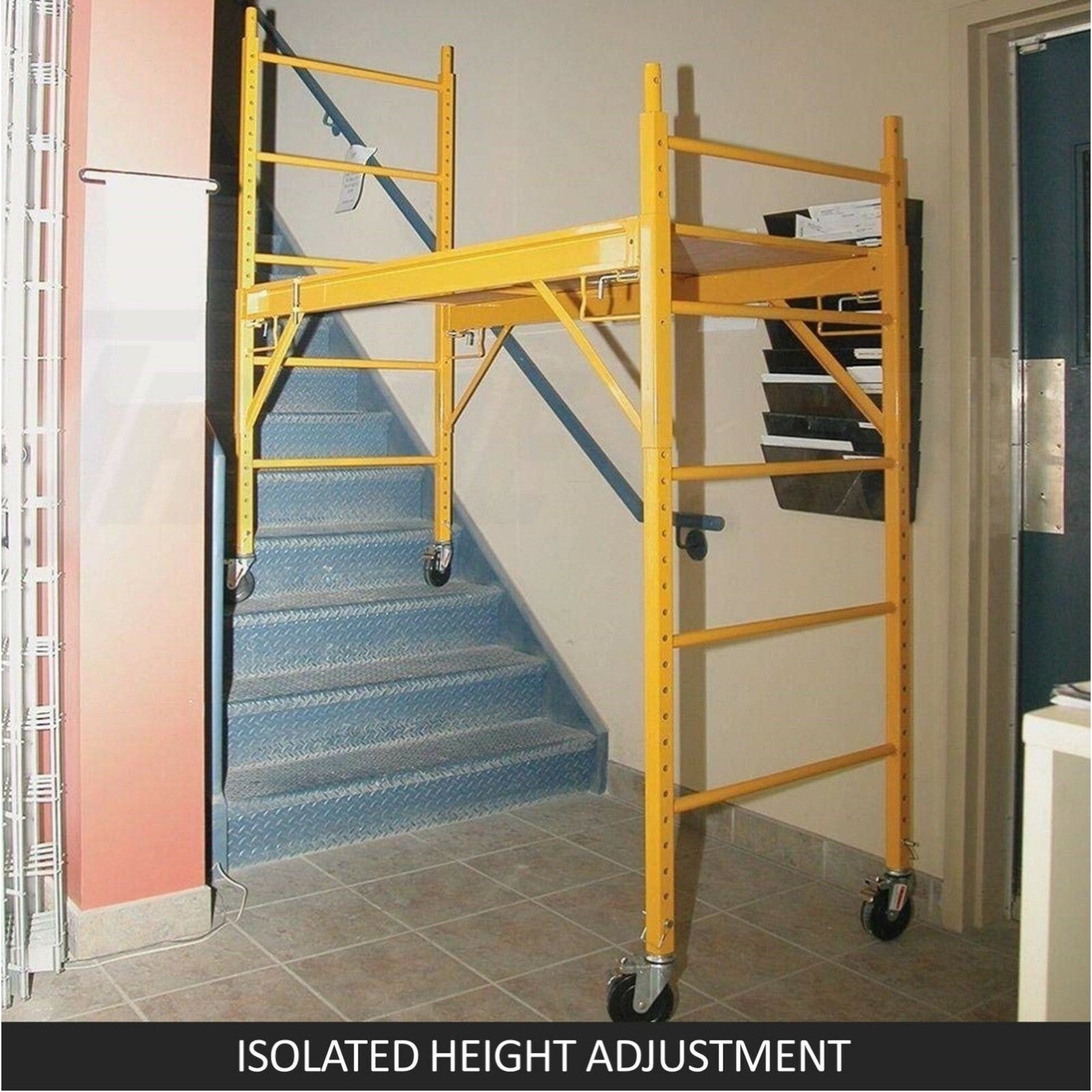 Ladders & Scaffolding: 450kg Mobile Scaffold Ladder Scaffolding Platform Portable Ladder Work Safety