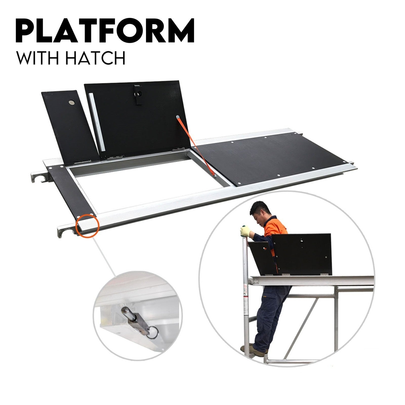 Ladders & Scaffolding: 3.0M Aluminium Scaffold Mobile Tower Single Width Platform Height AU Standard