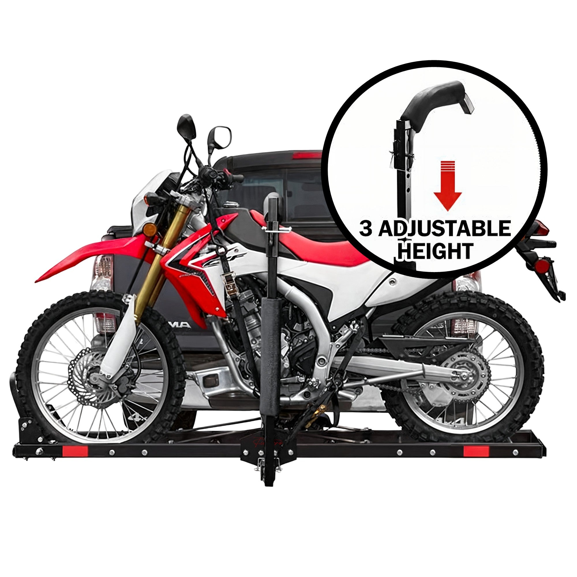 Bicycle Stands & Storage: Motorcycle Motorbike Carrier Rack Towbar Arm Rack Dirt Bike Ramp Brake Lights