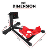 Bicycle Stands & Storage: Heavy Duty Motorcycle Motorbike Stand Front Wheel Chock Trailer Transport