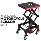 Automotive Lifts & Hoists: Motorcycle Scissor Lift Stand 136kg Hydraulic Motorbike Lifter Dirt Bike Jack