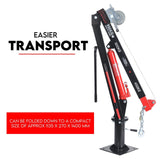 Automotive Lifts & Hoists: Hydraulic Crane 900kg Pickup Swivel Ute Truck Trailer Lift Hoist Winch Haul