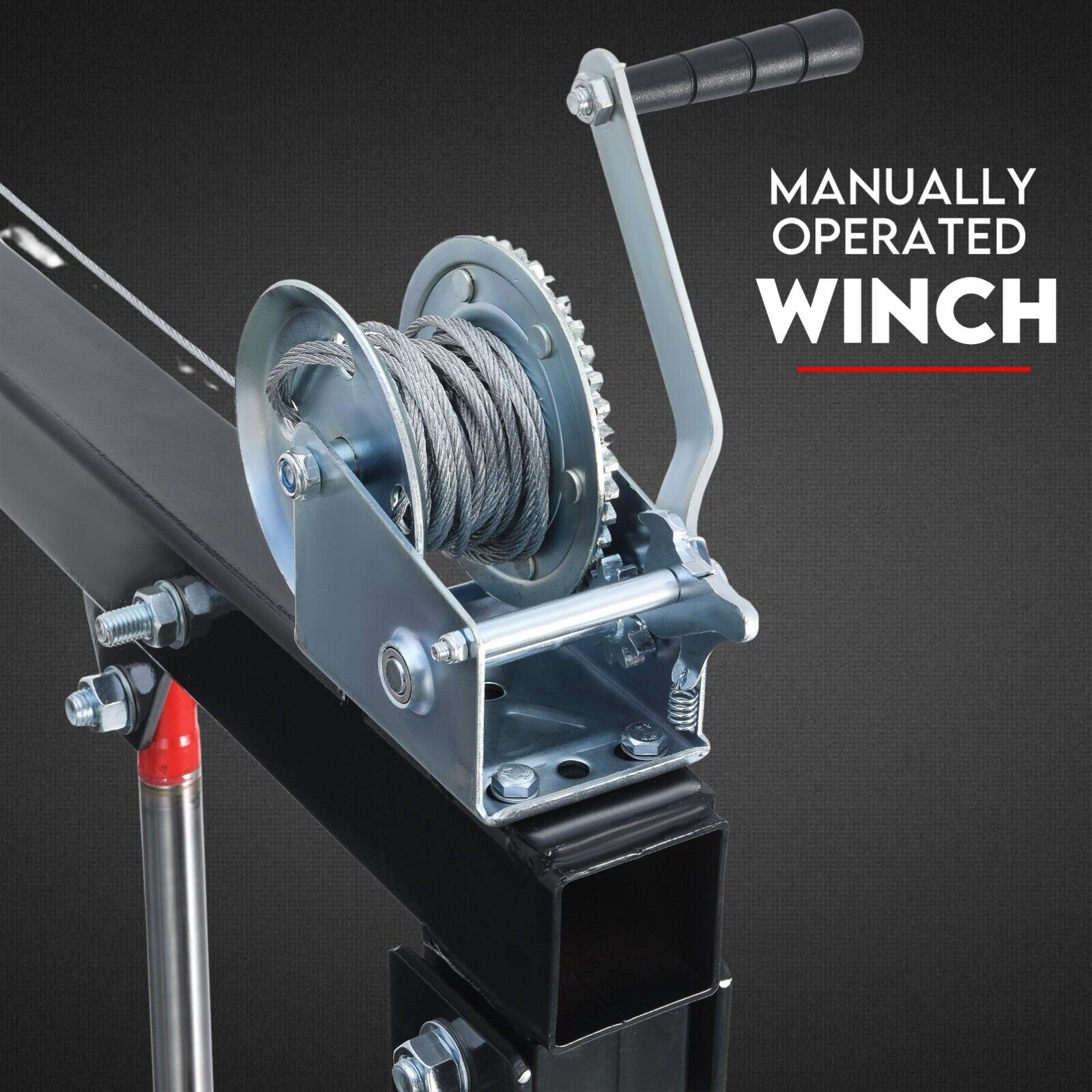 Automotive Lifts & Hoists: Hydraulic Crane 900kg Pickup Swivel Ute Truck Trailer Lift Hoist Winch Haul