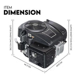 16HP Vertical Shaft Lawn Mower Engine Petrol 4 Stroke Ride on Motor OHV