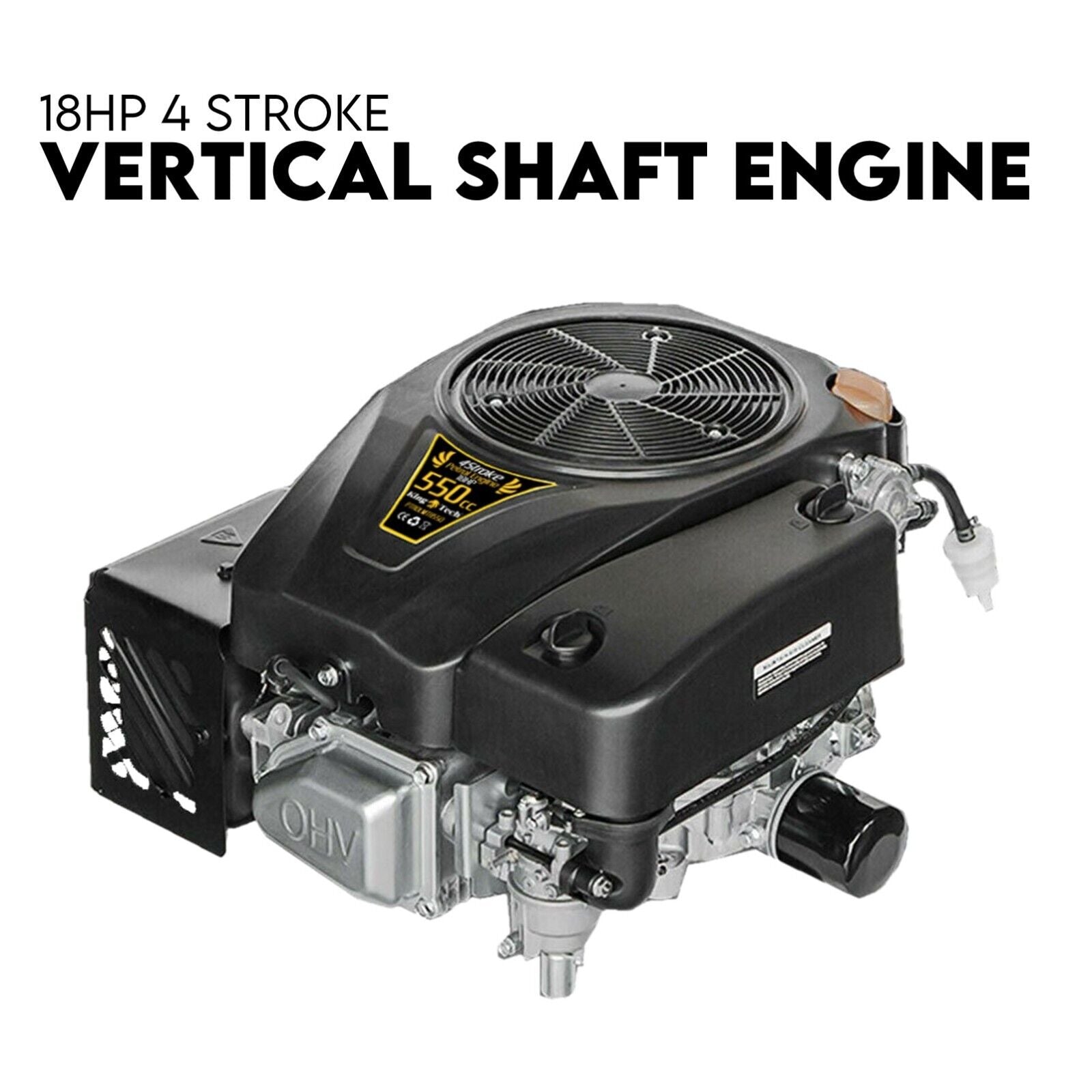 Outdoor Power Equipment: 18HP Vertical Shaft Lawn Mower Engine Petrol Motor 4 Stroke OHV Ride On