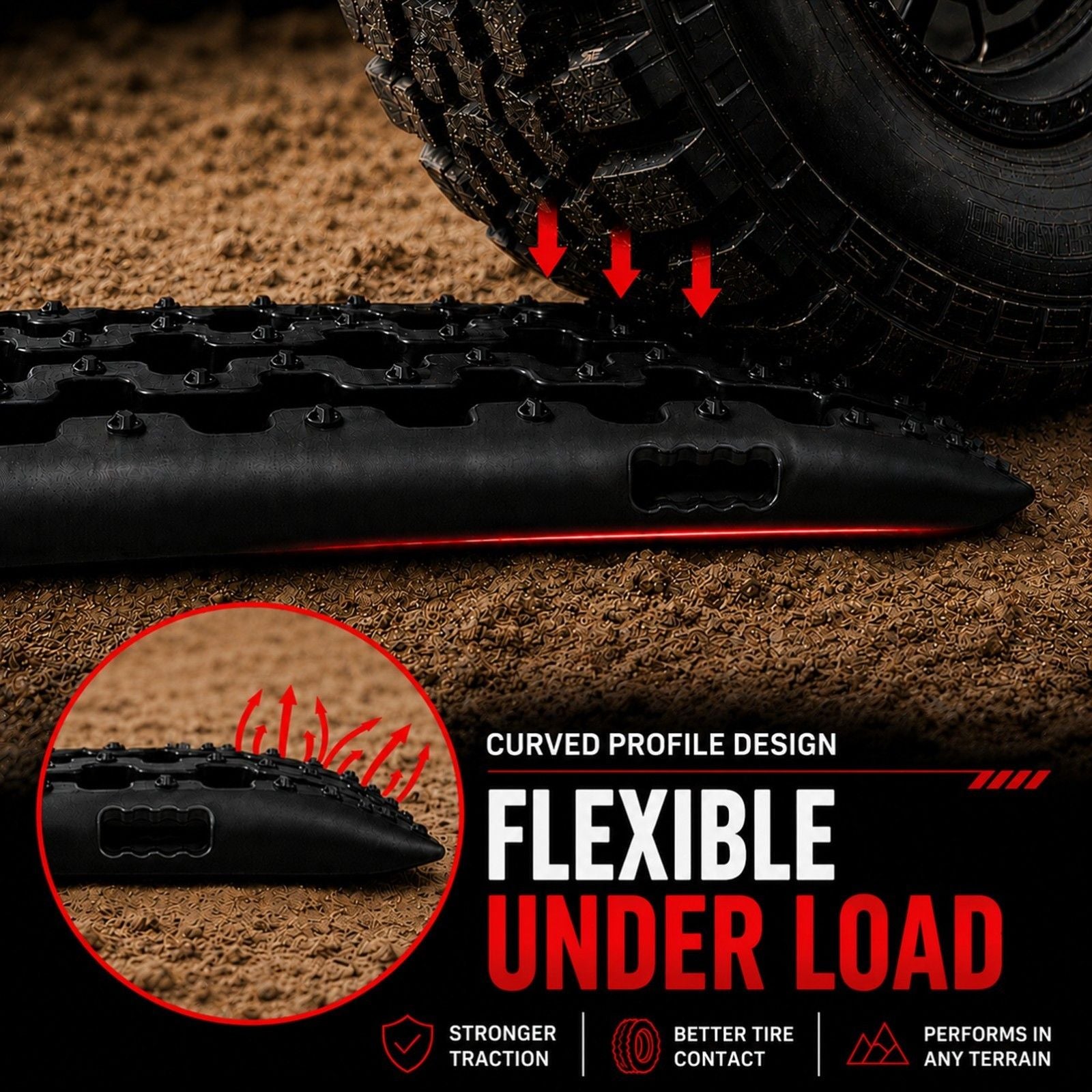2x 10 Ton 4WD Car Recovery Tracks Sand Mud Snow Traction Boards Off-Road Device Mat