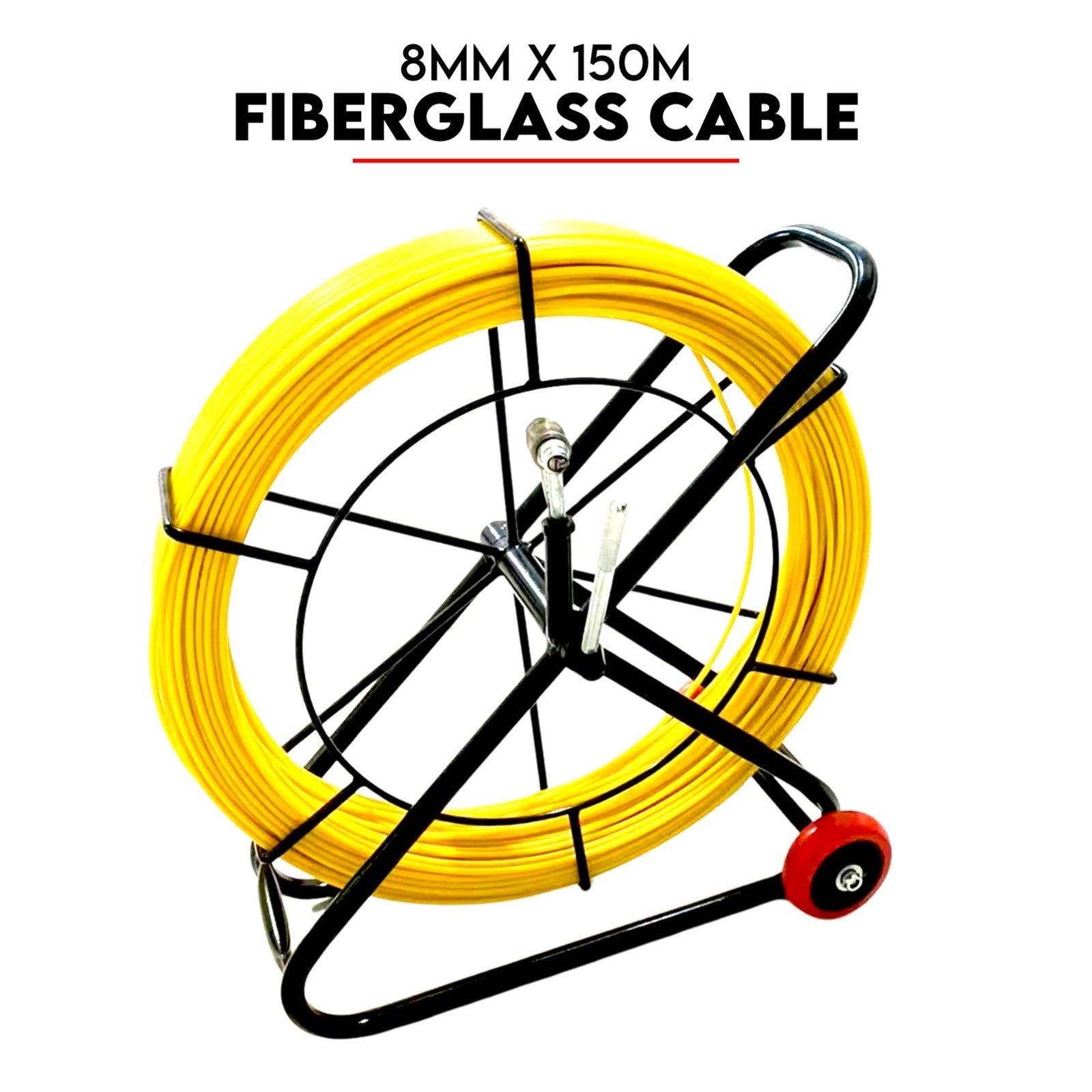 Automotive Repair & Speciality Tools: 150M×8MM Fish Tape Puller Fiberglass Wire Cable Running Duct Rodder