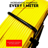 120M×6MM Fish Tape Puller Fiberglass Wire Cable Running Duct Rodder with Wheels