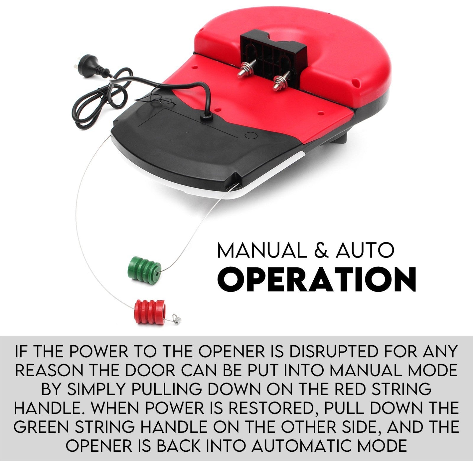 1200N Automatic Roller Door Opener Garage Motor 4x Remote 22m² Rolling