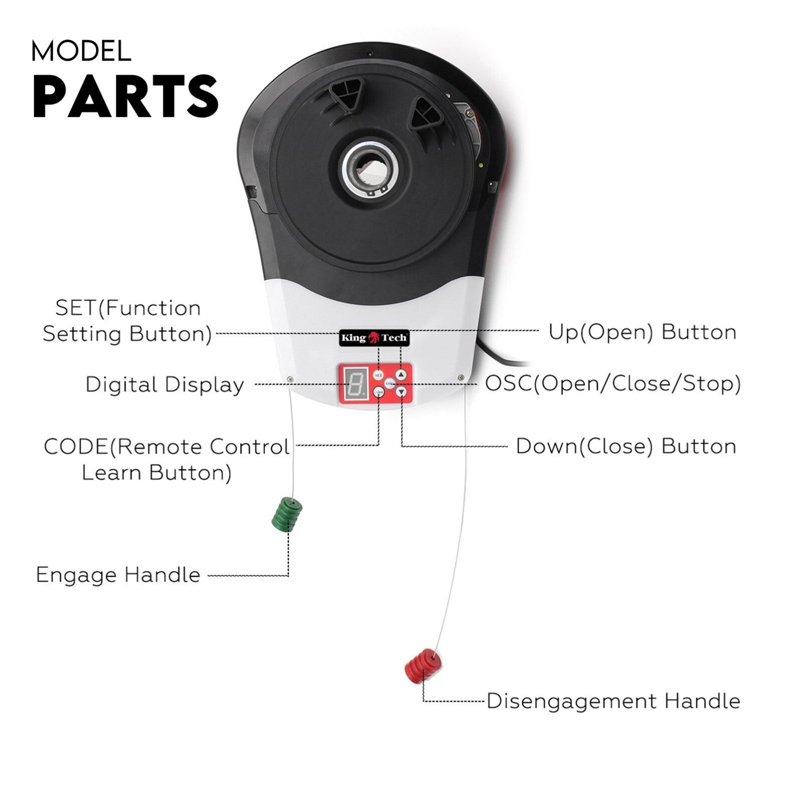 Fence & Gate Accessories: Automatic Roller Door Opener Garage Powerful 1200N Motor Garage 22m2; Rolling AU