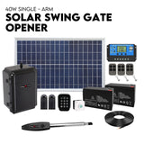 Fence & Gate Accessories: Swing Gate Opener Automatic Full Solar Power Kit Remote Control