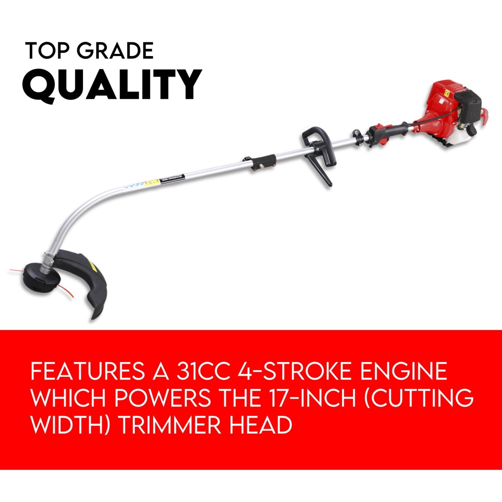 4 Stroke Curved Shaft Split Line Trimmer Whipper Snipper Cutter Garden Tool