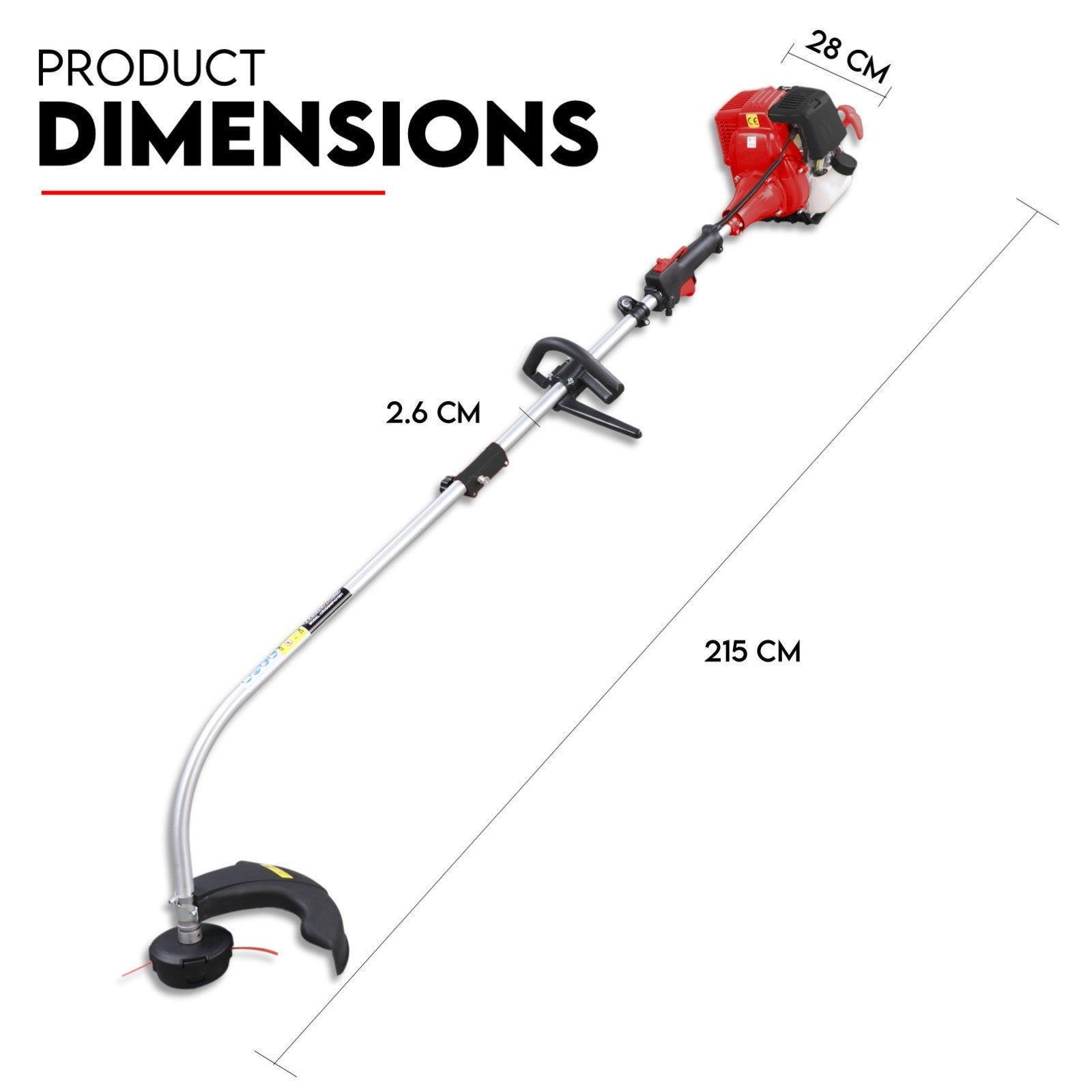 4 Stroke Curved Shaft Split Line Trimmer Whipper Snipper Cutter Garden Tool