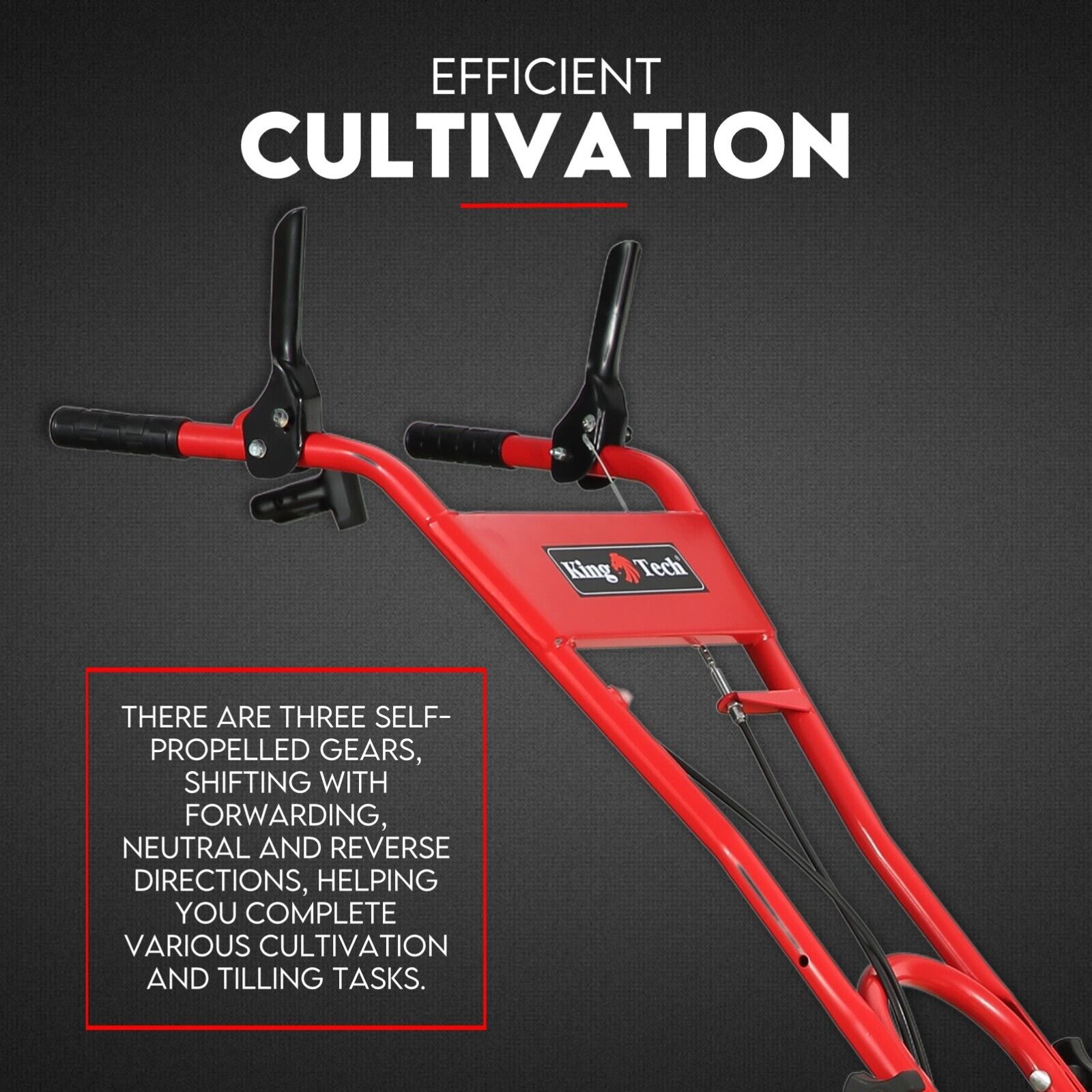 Gardening Tools: 212CC Tiller Cultivator 4 Blades Rotating Tines Power Rotary Hoe Handheld