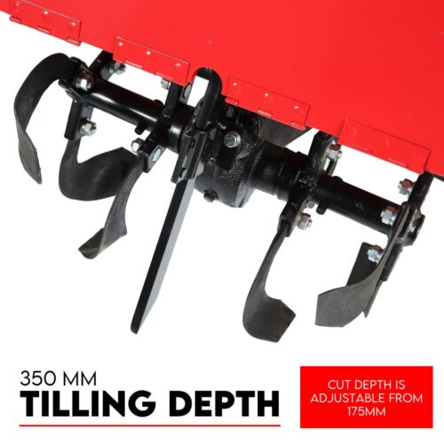 Gardening Tools: 212CC Tiller Cultivator 4 Blades Rotating Tines Power Rotary Hoe Handheld