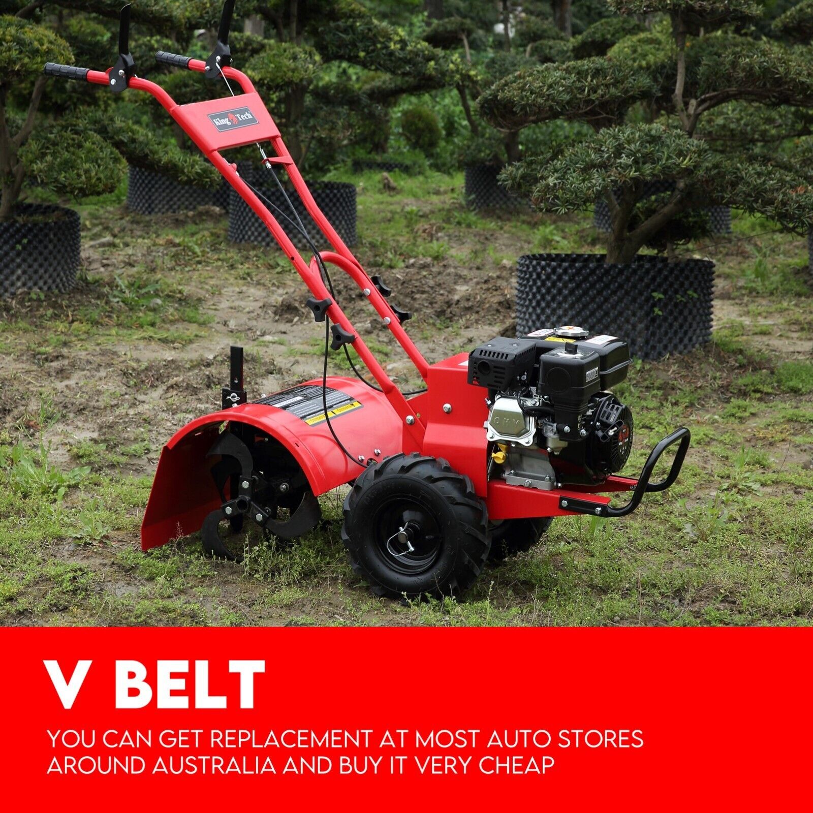 Gardening Tools: 212CC Tiller Cultivator 4 Blades Rotating Tines Power Rotary Hoe Handheld