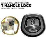Bicycle Stands & Storage: Whale Tail T Handle Lock Latch Compression Lock Trailer Toolbox Black Chrome