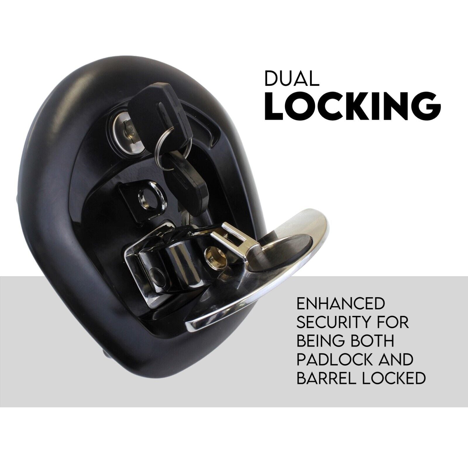 Bicycle Stands & Storage: Whale Tail T Handle Lock Latch Compression Lock Trailer Toolbox Black Chrome
