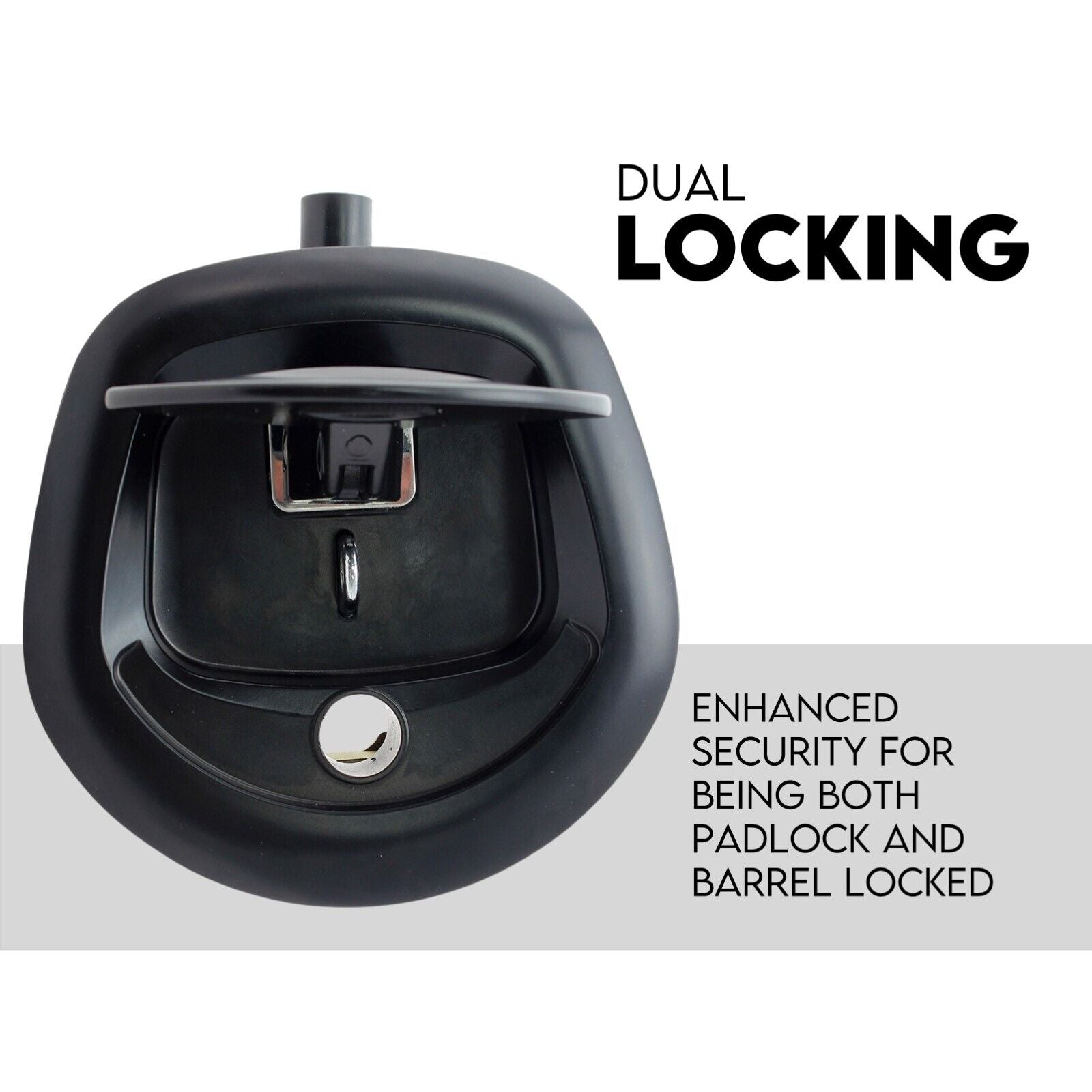 Tool Boxes: Black Whale Tail T Handle Lock Latch/Compression Lock Trailer Ute Toolbox