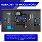 Power Tool Organiser Wall Mounted Drill Storage Organizer Holder XU1 Blue