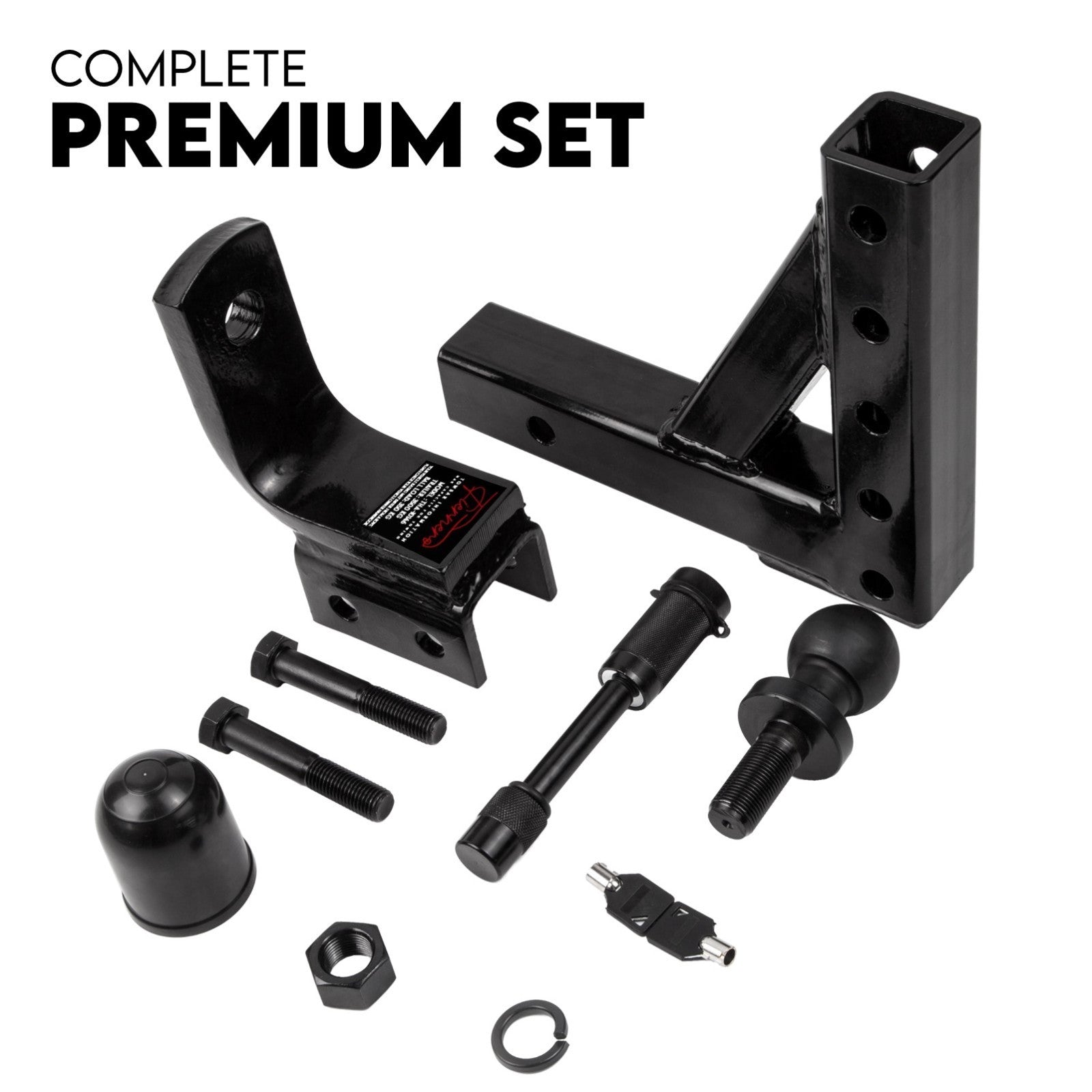 Towbar Adjustable Drop Tow Bar Ball Mount Tongue Hitch Trailer Car 3500KG 50mm