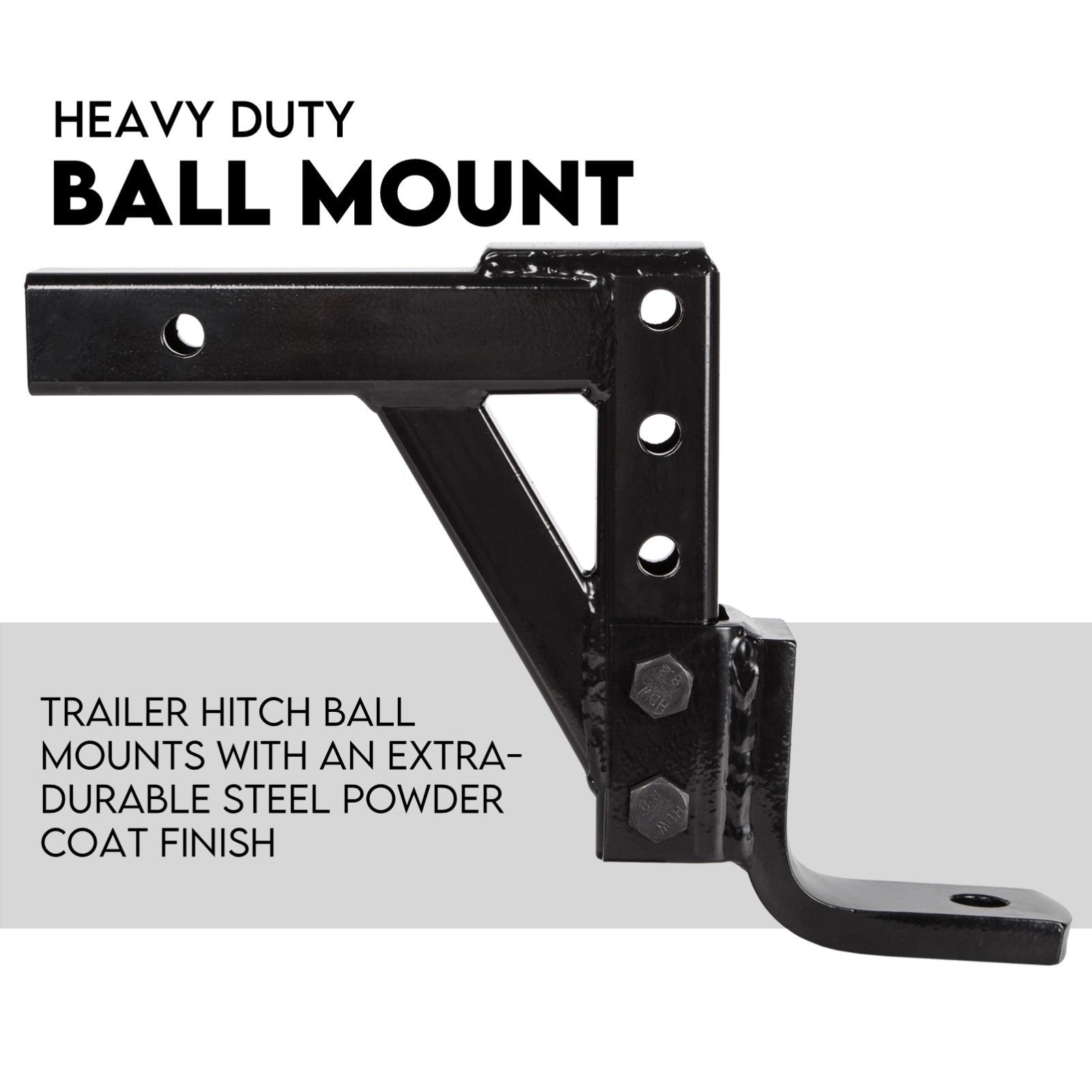 Towbar Adjustable Drop Tow Bar Ball Mount Tongue Hitch Trailer Car 3500KG 50mm