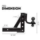 Towbar Adjustable Drop Tow Bar Ball Mount Tongue Hitch Trailer Car 3500KG 50mm